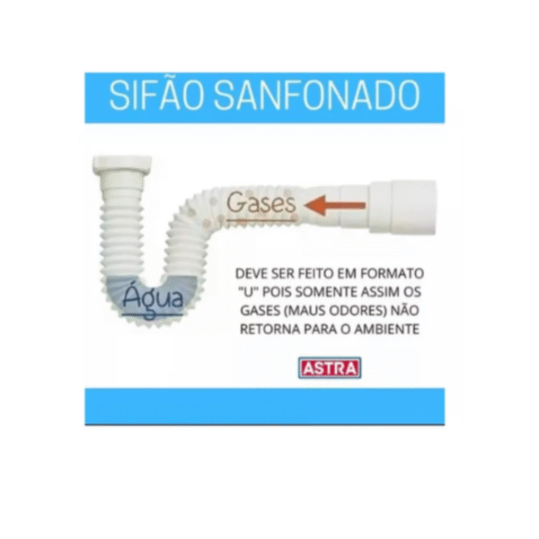 ASTRA SIFAO SANFONADO UNIVERSAL  BRANCO - Imagem 5
